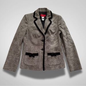 Italian Vintage 90s Les Copains Brown Tweed Blazer